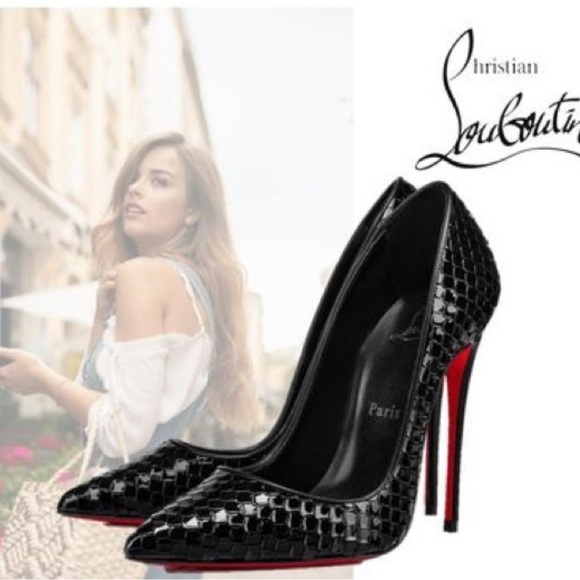 Christian Louboutin “Kate” size 37 patent gloss embossed leather pump - Picture 16 of 16